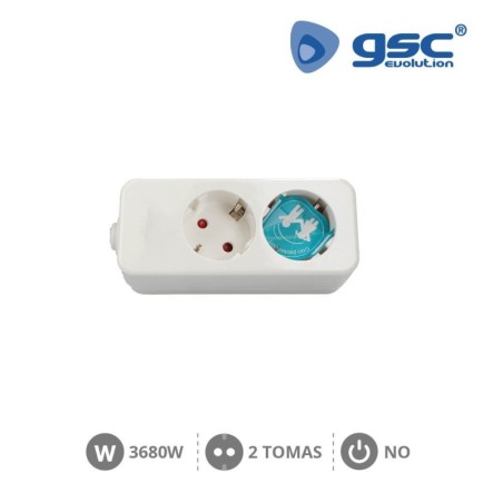 Base 2 Schuko Desmontable