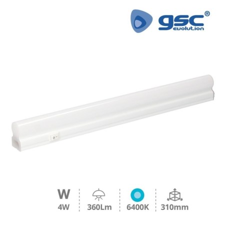 Regleta Led 310mm 4w 360Lm 6400K