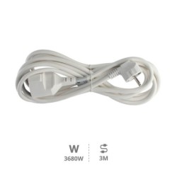 Prolongador 3 Mts. M-H Schuko Blanco 3x1.5