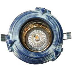 Empotrable Aro Resina Azul