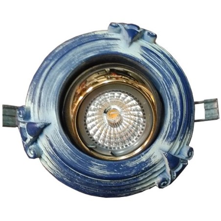 Empotrable Aro Resina Azul