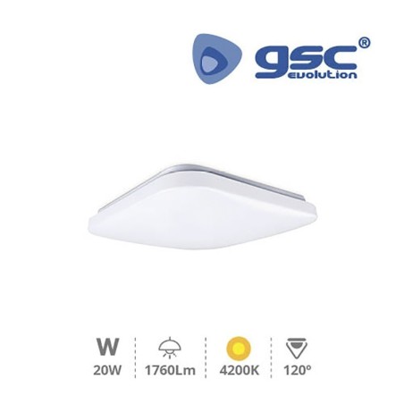 Plafon LED Cuadrado level square 20w 4200K