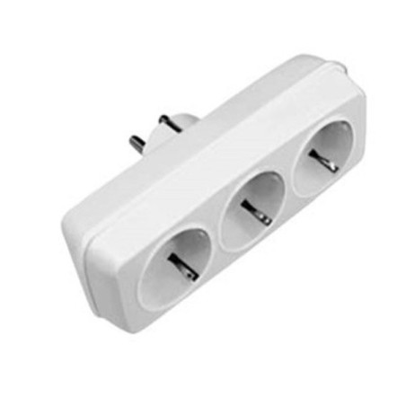 Adaptador Triple Frontal 16A Schuko
