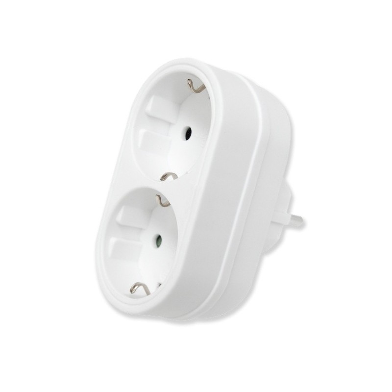 Clavija Doble Schuko Frontal