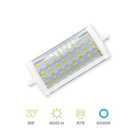 Bombilla Led R7s 9W 118mm luz fría