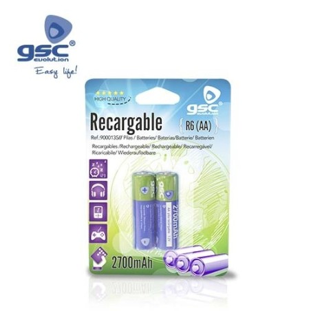 Pack 2 Pilas R6 (AA) 2700 mAh GSC