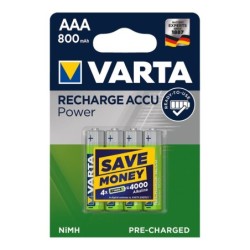 Pack 4 Pilas AAA 800 mAh Varta