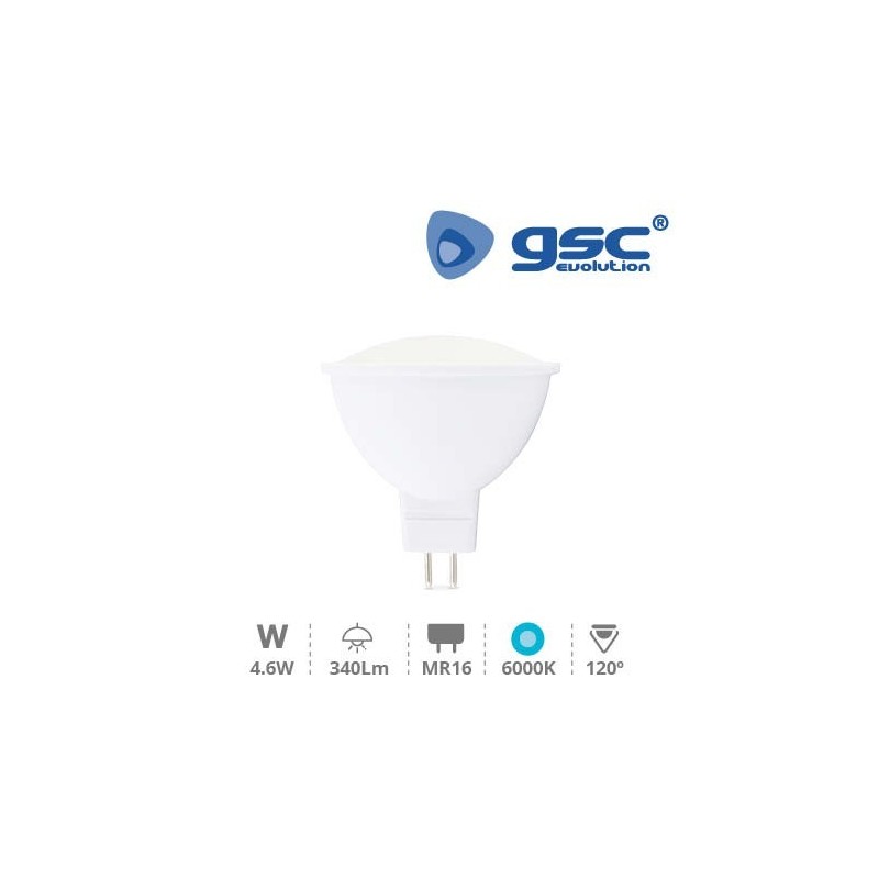 Dicroica 50mm LED 12v MR16 4.6w 6000K