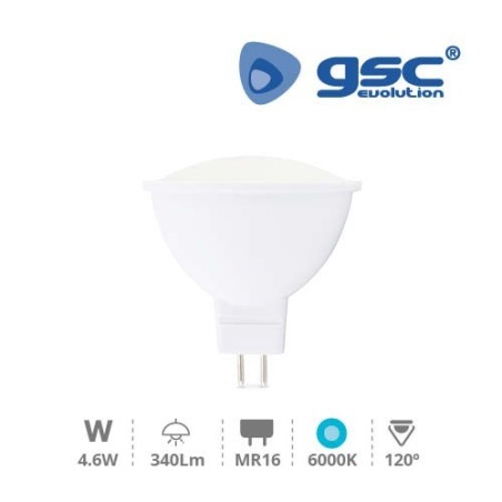 Dicroica 50mm LED 12v MR16 4.6w 6000K