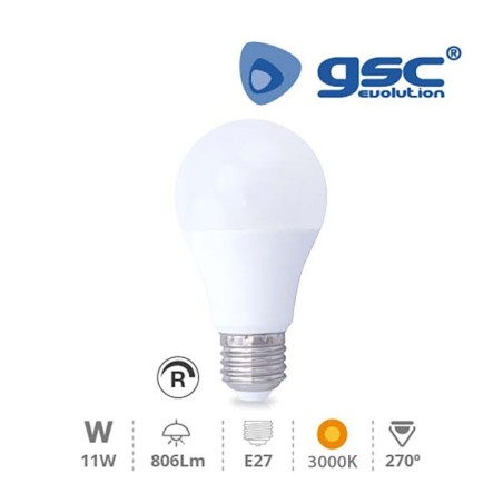 Standard 11w Regulable E27 3000K