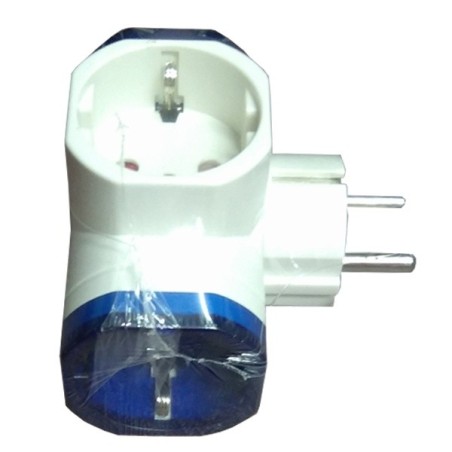 Adap. Triple Schuko Tapa Azul