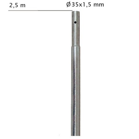 Mastil Enchufable 2500x35x1