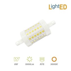 Lineal Led R7s 78mm 8w 1000lm LUZ CALIDA