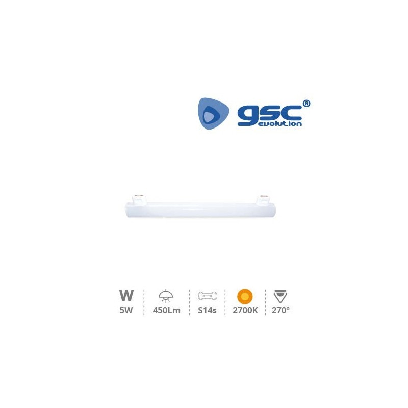 GSC 2003538 Lampara linestra 5w 2700K S14s 2 casquillos