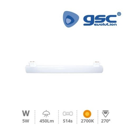 GSC 2003538 Lampara linestra 5w 2700K S14s 2 casquillos