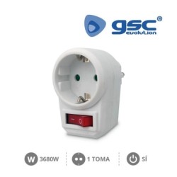 Clavija y Enchufe Schuko Con Interruptor