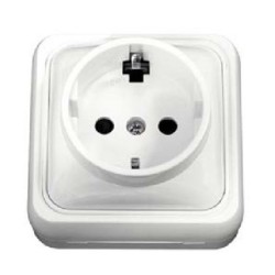 Base Schuko 16A Leka 65