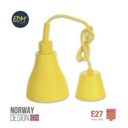 Lámpara de bombilla colgante E27 amarillo