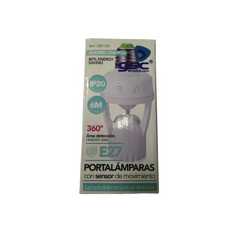 Portalámparas c/Sensor Movimiento E27