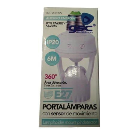 Portalámparas c/Sensor Movimiento E27