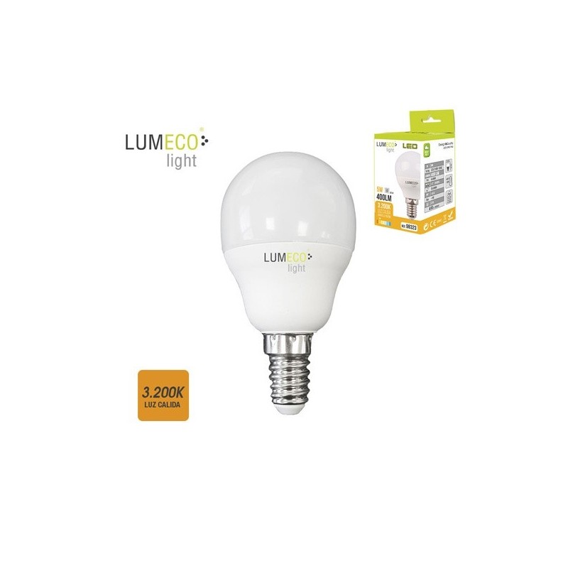 Esférica Led 5w  E14 400Lm LUZ CALIDA