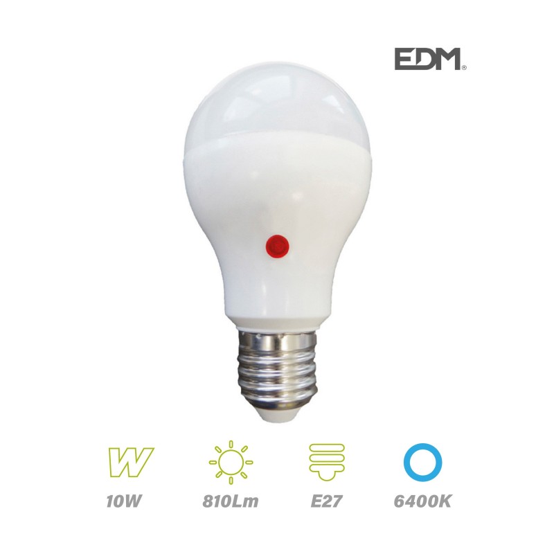 Bombilla Led con Sensor Crepuscular 10w 6400K