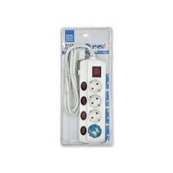Base Múltiple 4 Tomas con Interruptor 1,5M