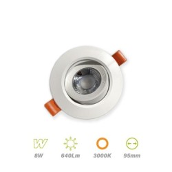 Empotrable LED 8w Blanco 3000K