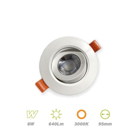 Empotrable LED 8w Blanco 3000K