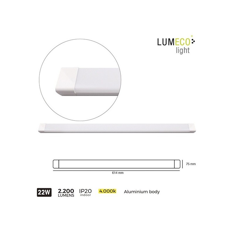 Reg. Electrónica LED 60cm 18W 6500K