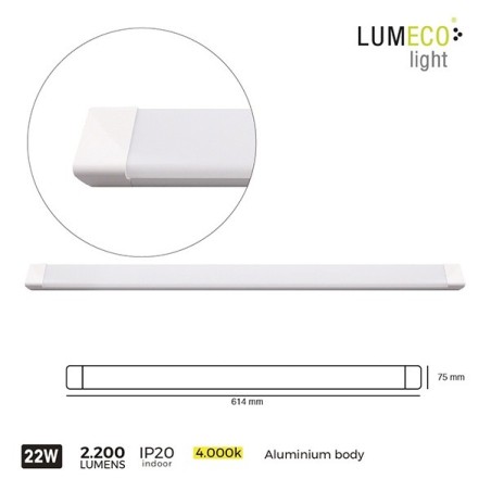 Reg. Electrónica LED 60cm 18W 6500K