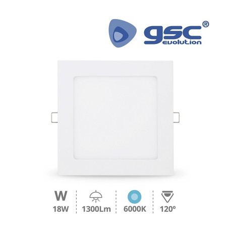 DownLight Led empotrable CUADRADO 18w 6000K