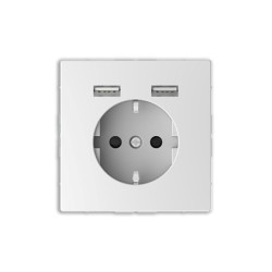 Tecla Schuko con USB 2400mA D-Life