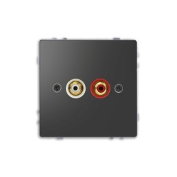 Toma audio con tapa 2 RCA D-Life Schneider MTN4350-6035 Blanco Artico 2