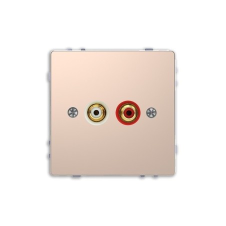 Toma audio con tapa 2 RCA D-Life Schneider MTN4350-6051 Champagne
