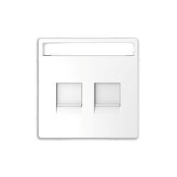 Tapa RJ45 doble Keystone D-Life Schneider MTN4564-6035 Blanco Artico