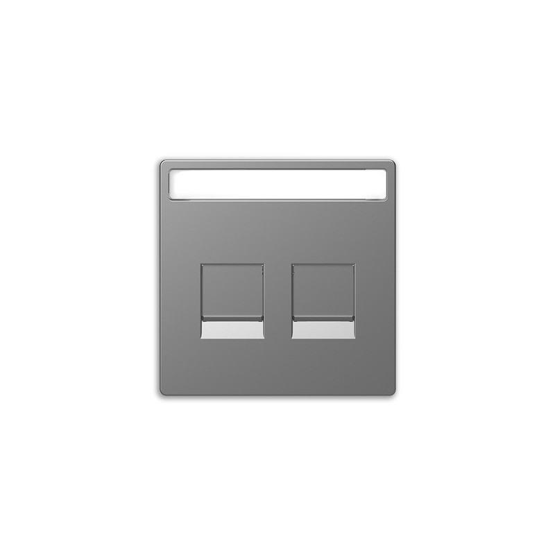 Tapa RJ45 doble Keystone D-Life Schneider MTN4564-6036 ALUMINIO