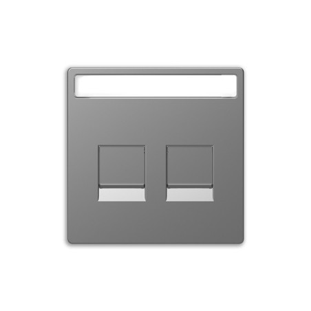 Tapa RJ45 doble Keystone D-Life Schneider MTN4564-6036 ALUMINIO