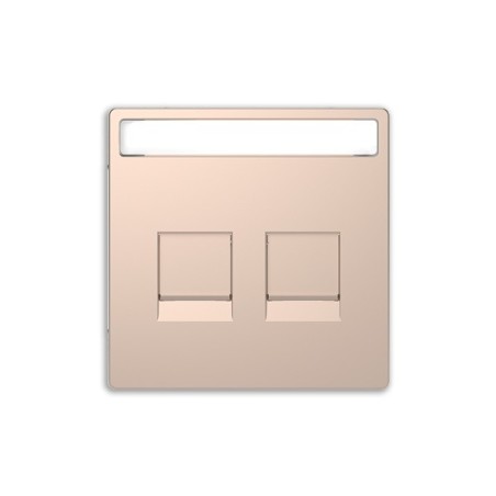 Tapa RJ45 doble Keystone D-Life Schneider MTN4564-6051 CHAMPAGNE