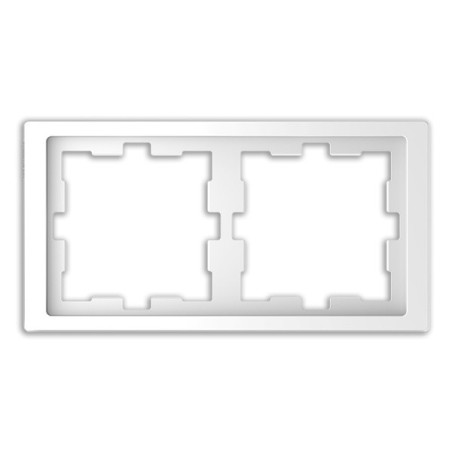 Marco 2 elementos Schneider D-Life Blanco Artico