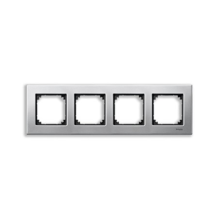 Marco Metal ACERO 4 elementos Schneider Elegance