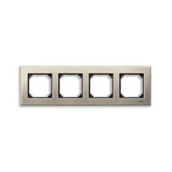 Marco Metal ACERO 4 elementos Schneider Elegance 2