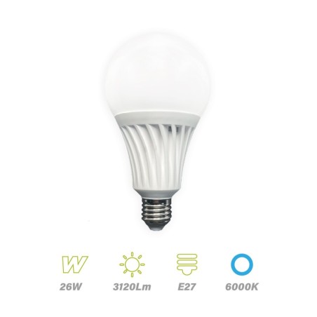 Lámpara Led E27 26w Luz Fría