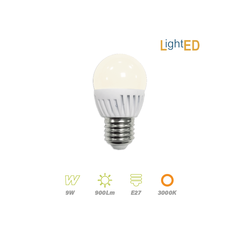 Esférica Led 9w 900lm Luz Cálida LightED 62434