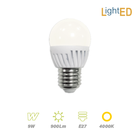 Esférica Led E27 9w 900lm Blanco Neutro
