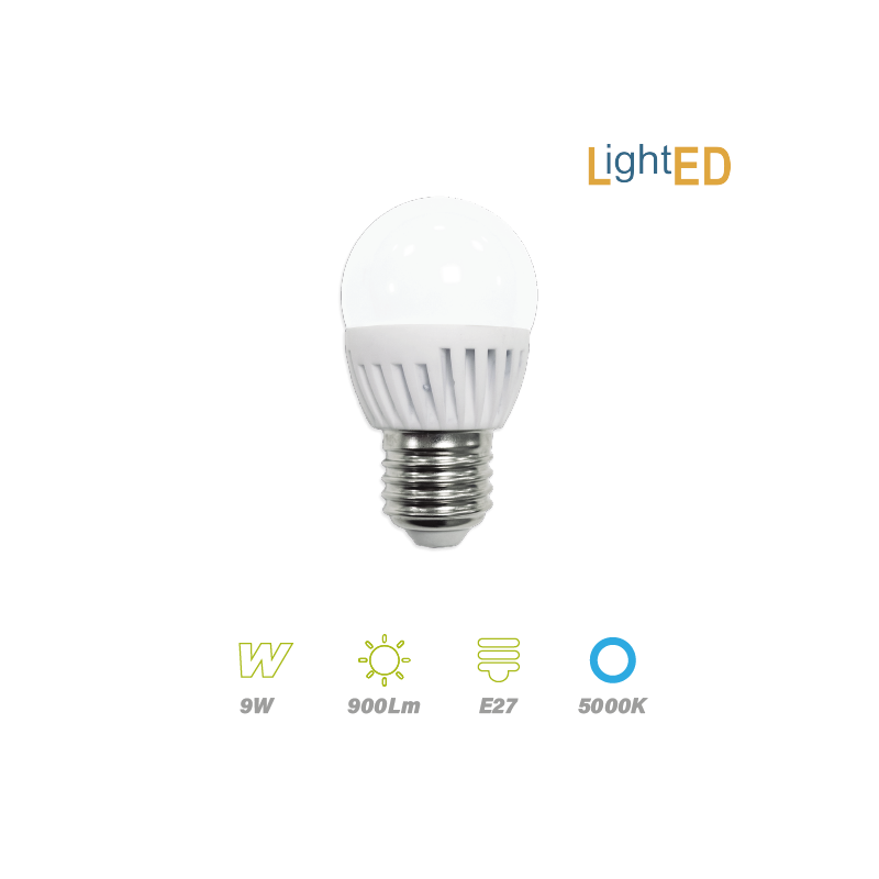 Esférica Led 9w 900lm Luz Fría LightED