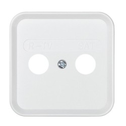Placa toma TV-SAT Blanco Nieve