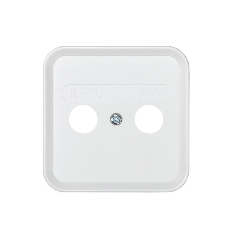 Placa toma TV-SAT Blanco Nieve
