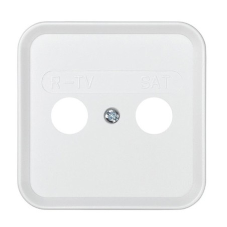 Placa toma TV-SAT Blanco Nieve