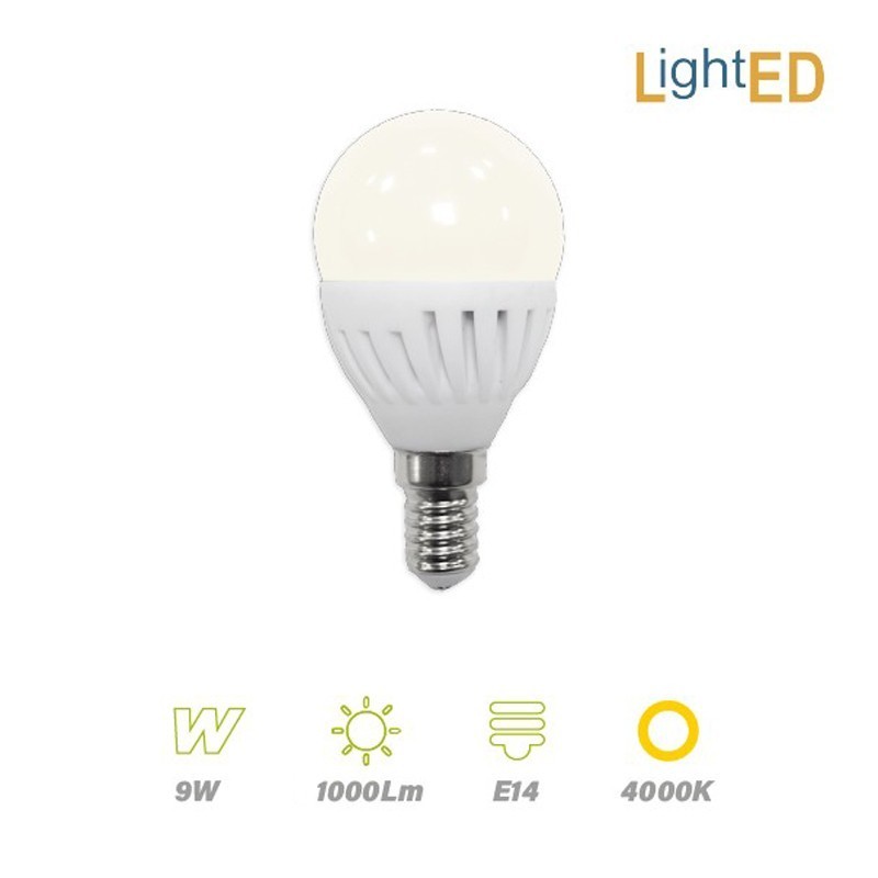 Bombilla E14 Cerámica de Led 9w 1000lm 4000K